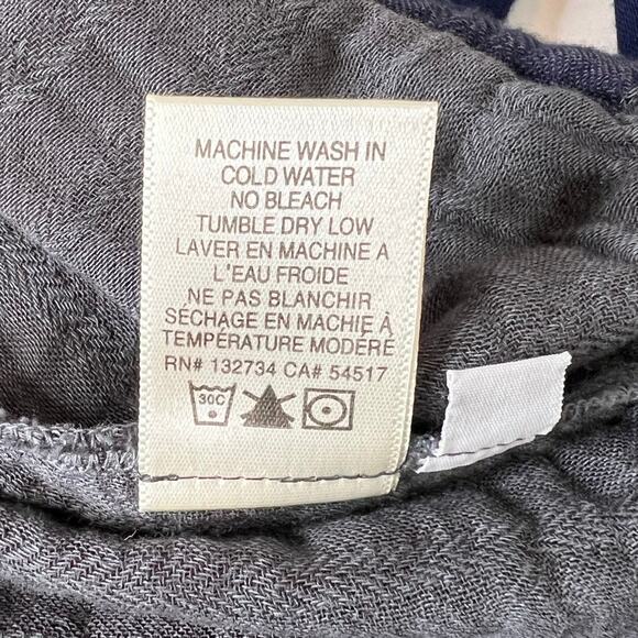 Cloth & Stone Long Sleeve Braided Back Plaid Top Blue Gray Small - Picture 10 of 10